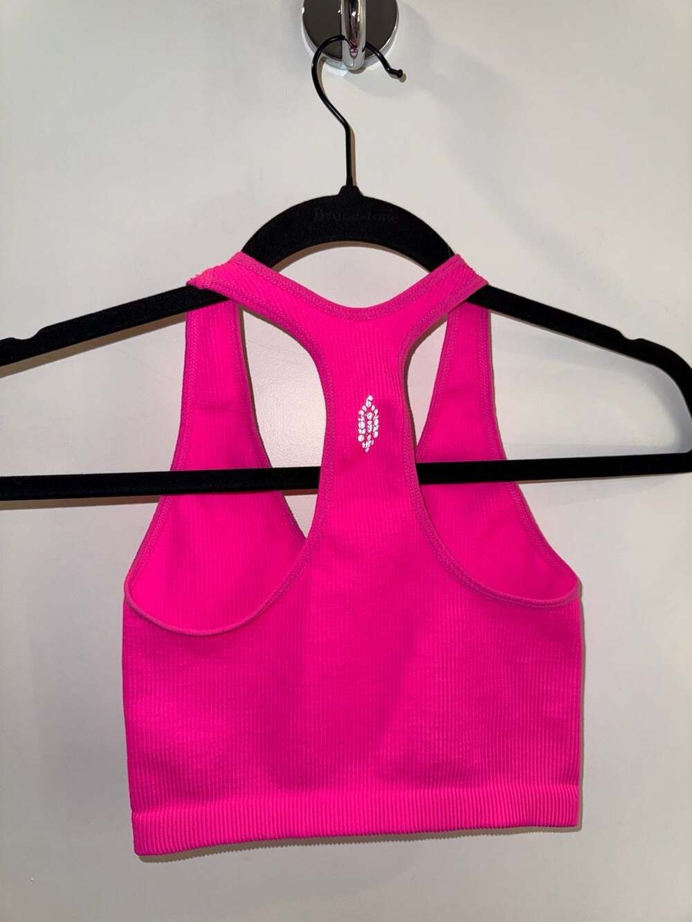 Free People FP Movement Good Karma Crop Tank Top Neon Pink Size XS - Picture 2 of 7